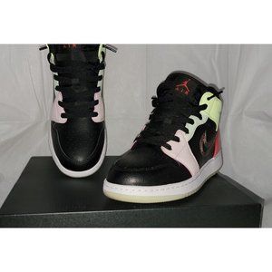 Air Jordan 1 Mid SE Black/Ember Glow-Barely Volt